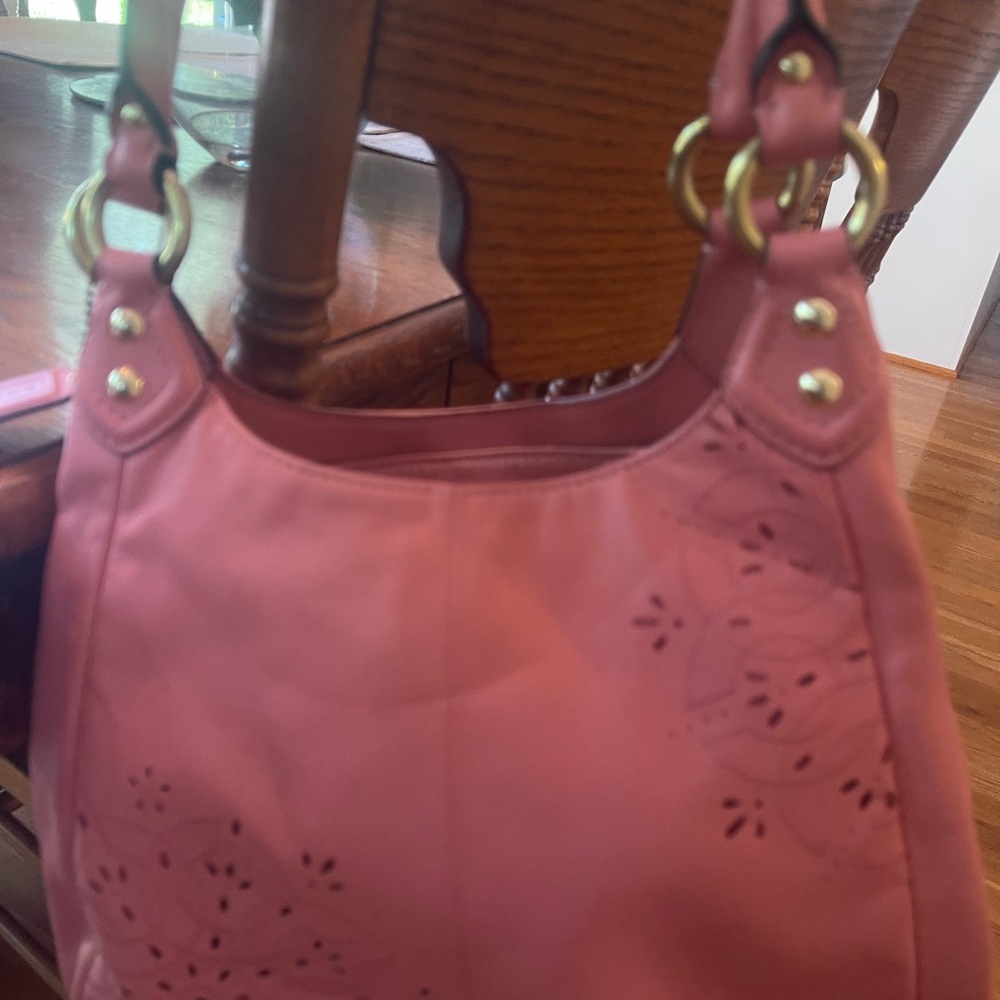 Authentic Coach Blush Pink Leather Handbag